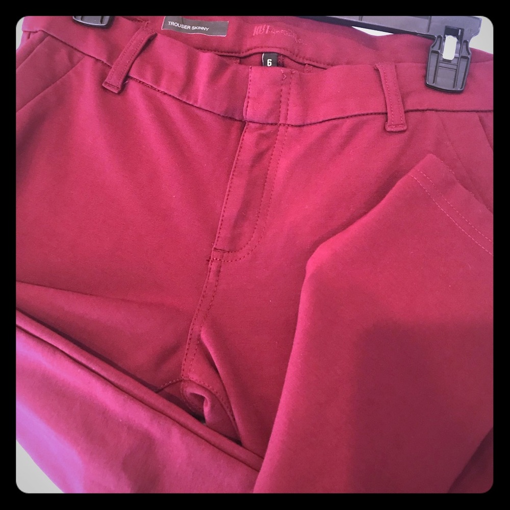 Burgundy trousers